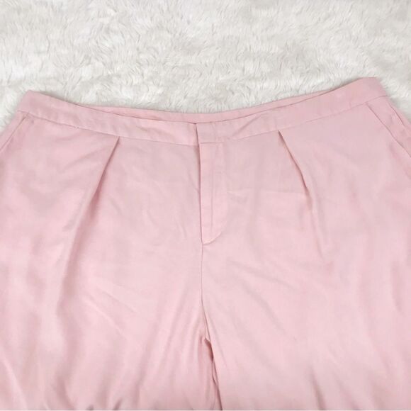 ELOQUII Blush Pink Ankle‎ Length Trouser Pant Lightweight Pastel Career Size 28 - Picture 4 of 12